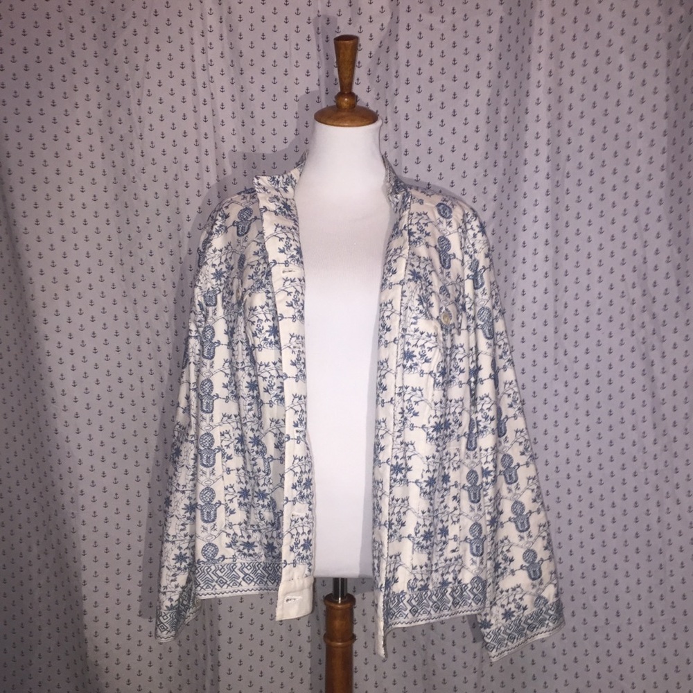 Charter Club Women Denim embroidered jacket